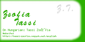 zsofia tassi business card